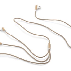 3 in 1 USB cable FLAX
