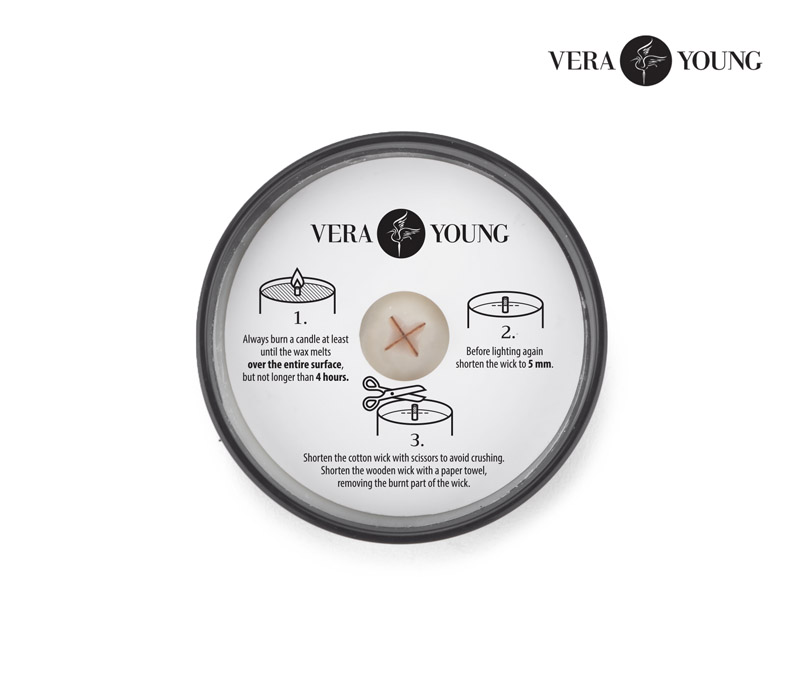 Soybean wax candle 220g - Black Pomegranate - VERA YOUNG