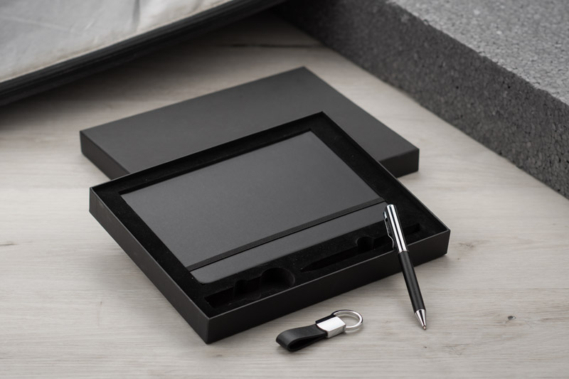 Notebook with pen and key ring set PROBIZ A5