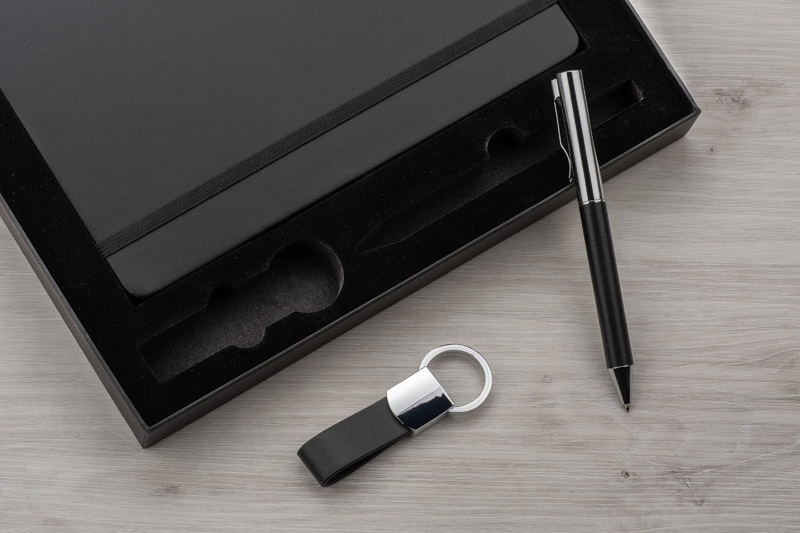 Notebook with pen and key ring set PROBIZ A5