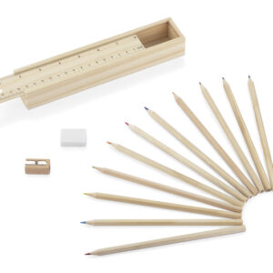 Wooden box with colour pencils 12 pcs KRASI