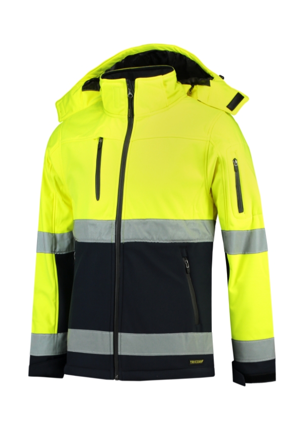 Bi-color EN ISO 20471 Softshell Softshell Jacket unisex