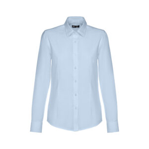 THC TOKYO WOMEN II. Women's long-sleeved oxford shirt with pearl coloured buttons