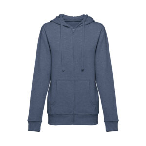 THC AMSTERDAM WOMEN II. Women's hoodie in cotton and polyester with full zip