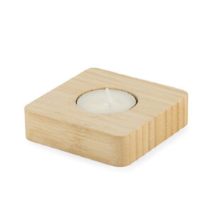 Bamboo candle holder with tealight LUMOS
