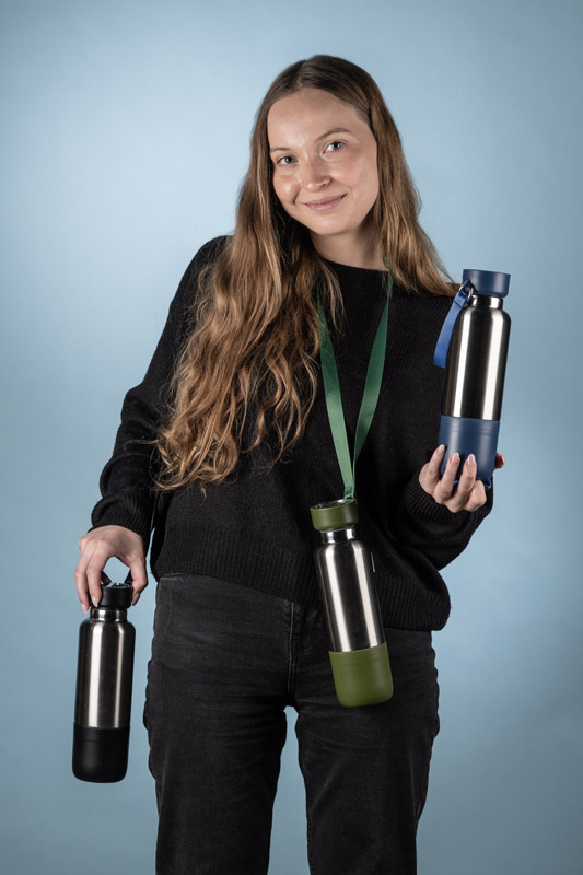 Vacuum flask with a lanyard RON 500 ml