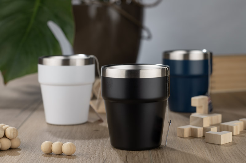 Recycled stainless steel mug MAKEL 300 ml