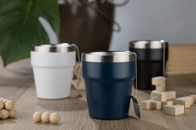 Recycled stainless steel mug MAKEL 300 ml