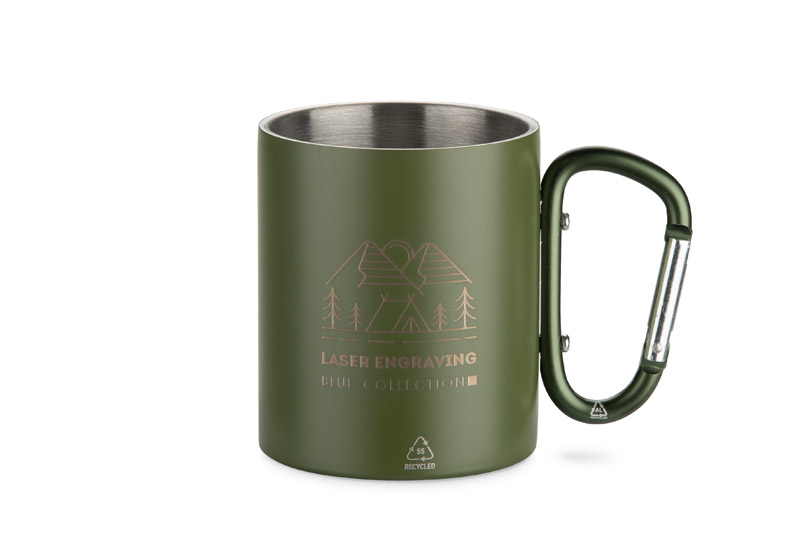 Recycled stainless steel mug VIVO 250 ml