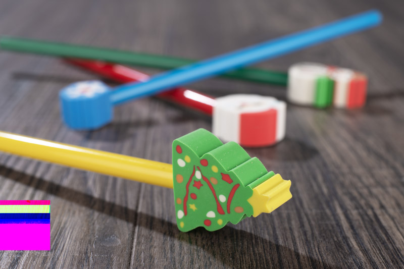 Pencil with eraser CHRISTMAS - Christmas tree