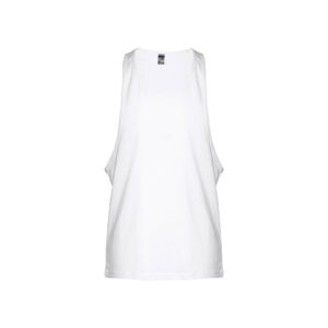 THC IBIZA WH. Men's split-sleeve cotton T-shirt with dropped armholes