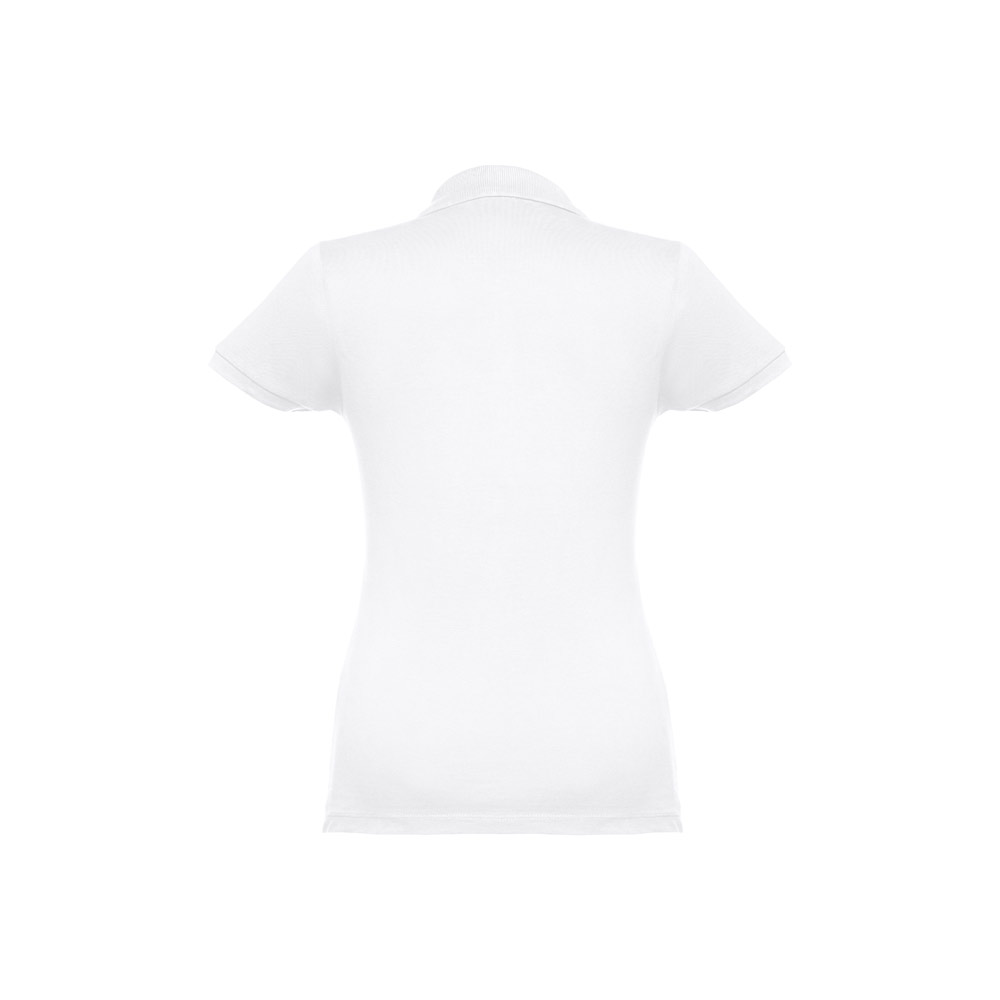 THC EVE WH. Short-sleeved fitted polo for women in 100% cotton