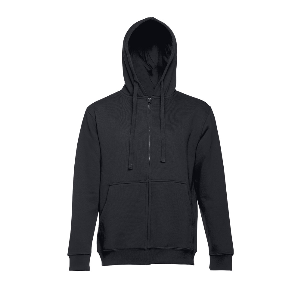 THC AMSTERDAM. Men's hoodie in cotton and polyester with full zip