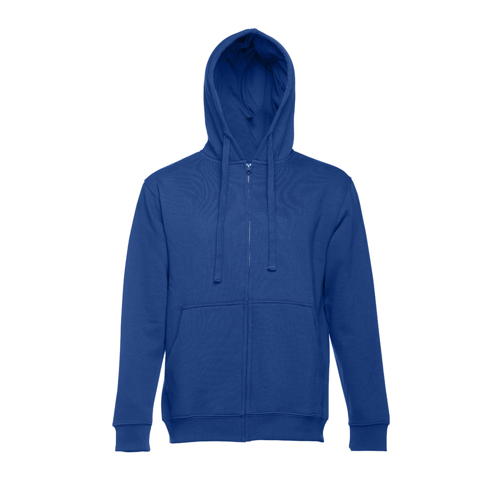 THC AMSTERDAM. Men's hoodie in cotton and polyester with full zip