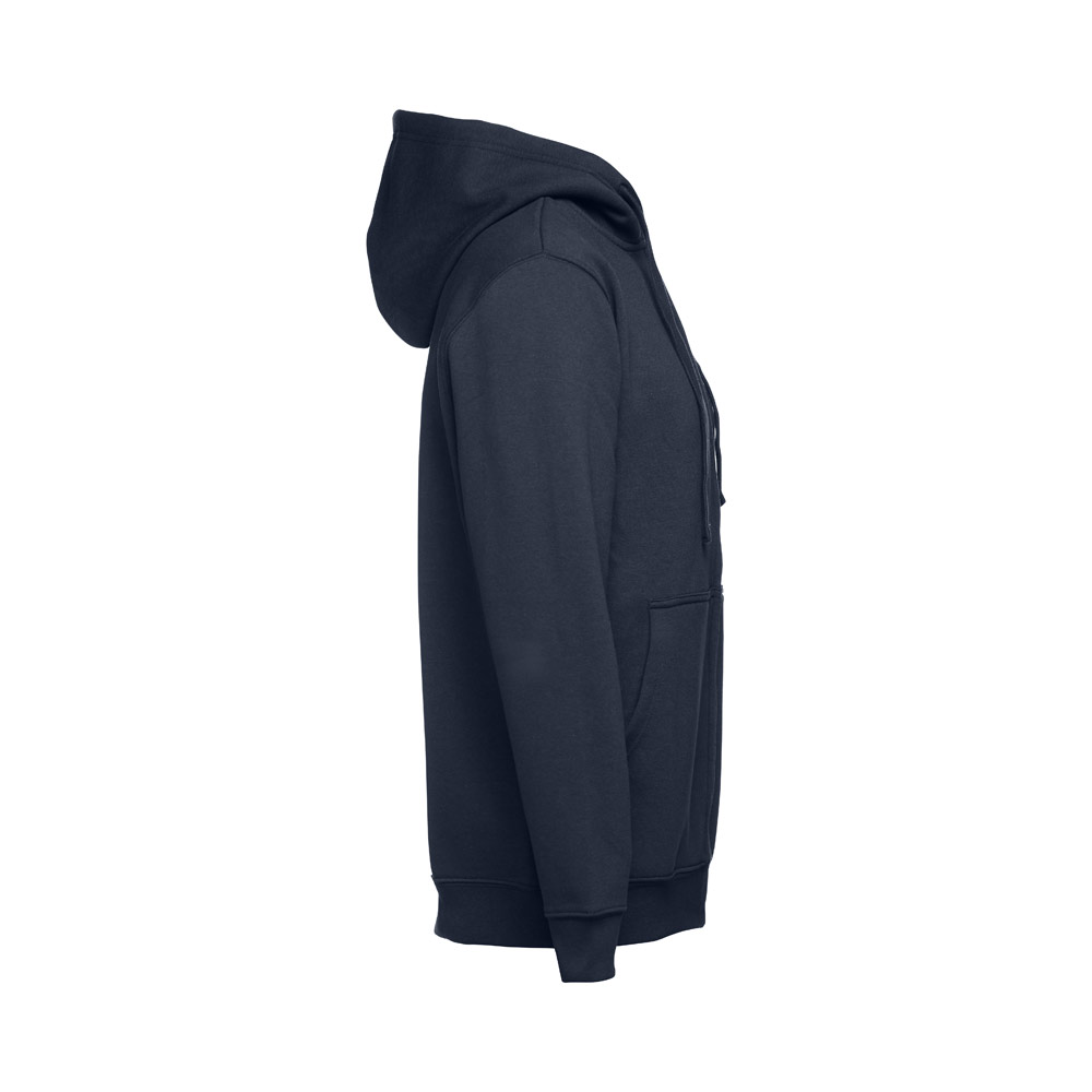 THC AMSTERDAM. Men's hoodie in cotton and polyester with full zip