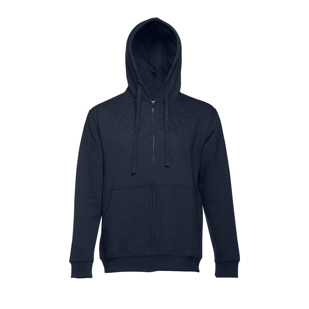 THC AMSTERDAM. Men's hoodie in cotton and polyester with full zip