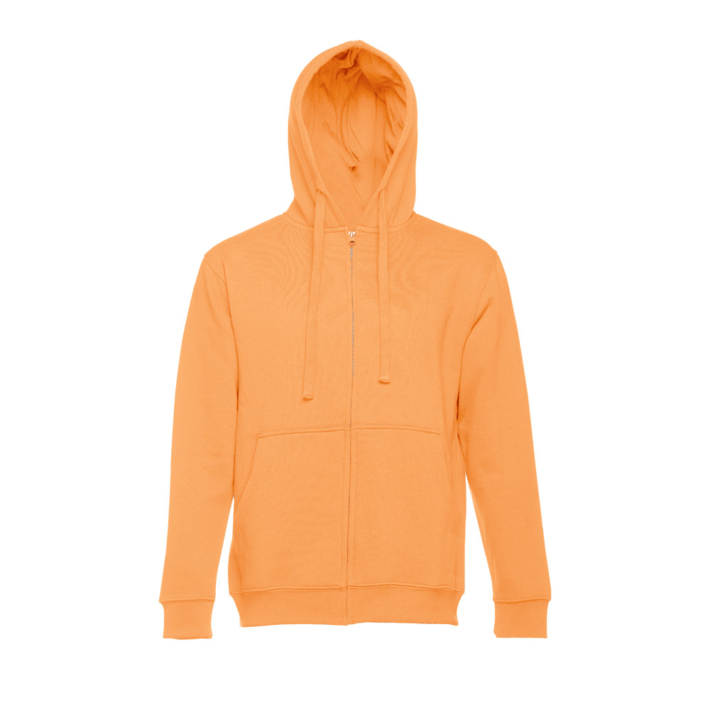 THC AMSTERDAM. Men's hoodie in cotton and polyester with full zip