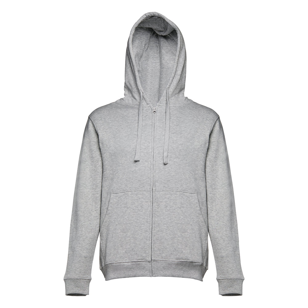 THC AMSTERDAM. Men's hoodie in cotton and polyester with full zip