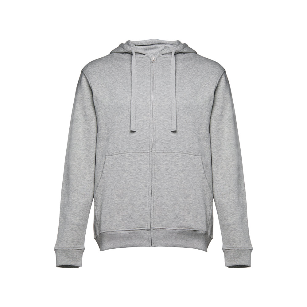 THC AMSTERDAM. Men's hoodie in cotton and polyester with full zip