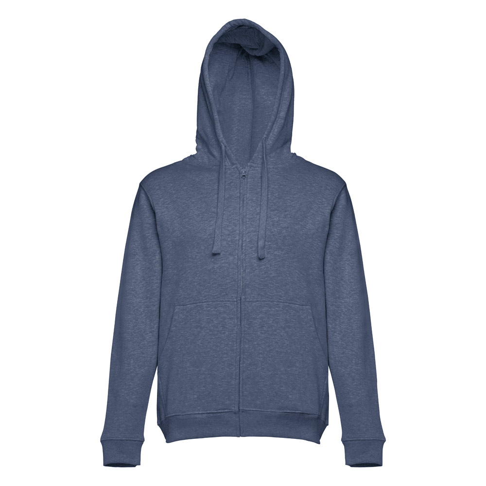 THC AMSTERDAM. Men's hoodie in cotton and polyester with full zip