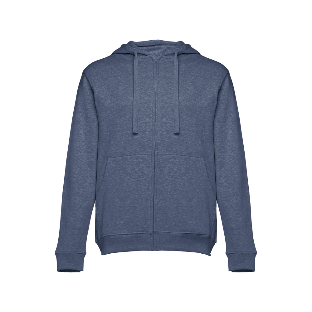 THC AMSTERDAM. Men's hoodie in cotton and polyester with full zip
