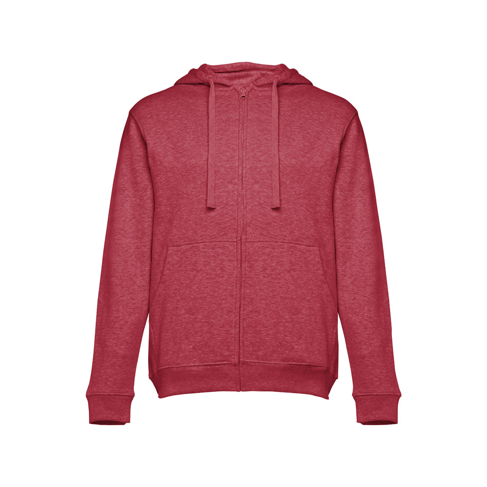 THC AMSTERDAM. Men's hoodie in cotton and polyester with full zip