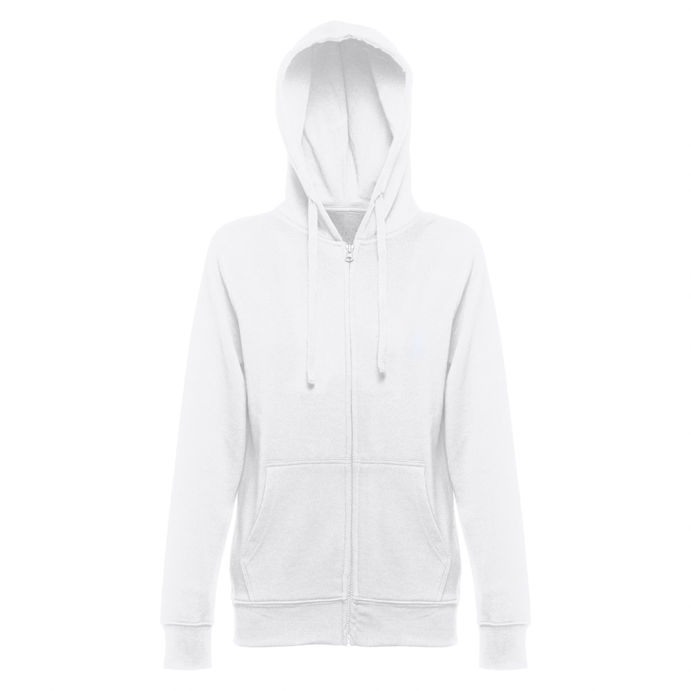 THC AMSTERDAM WOMEN WH. Women's hooded full zipped sweatshirt
