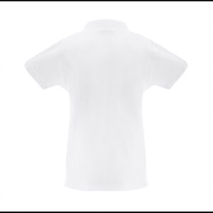 THC MONACO WOMEN WH. Women's short-sleeved polo shirt in carded cotton