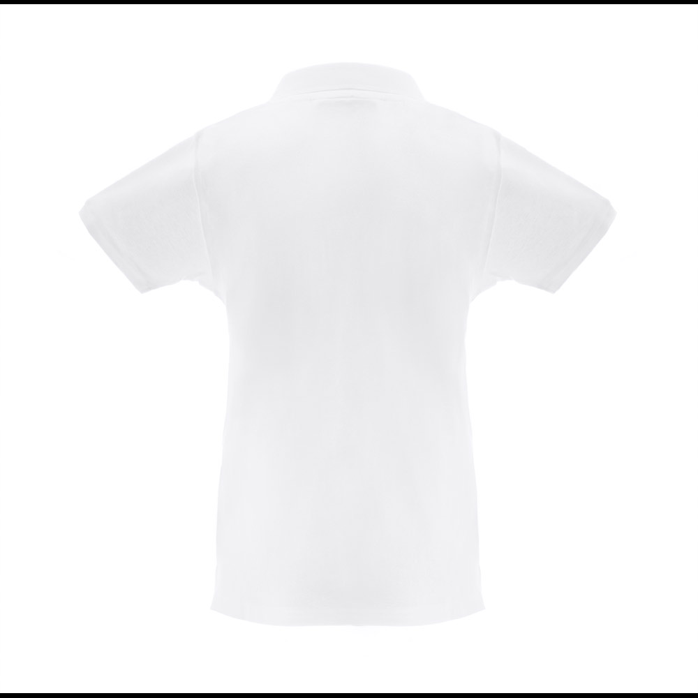 THC MONACO WOMEN WH. Women's short-sleeved polo shirt in carded cotton
