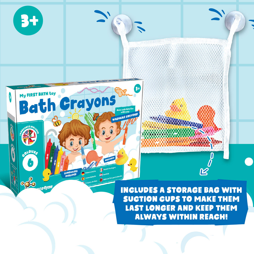 BATH CRAYONS. Educational toys for children