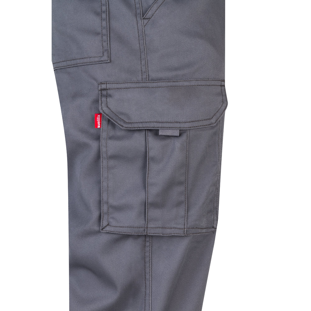 VL LUGH. Multi-pocket stretch trousers (240g/m²) in cotton (46%), EME (38%) and polyester (16%)
