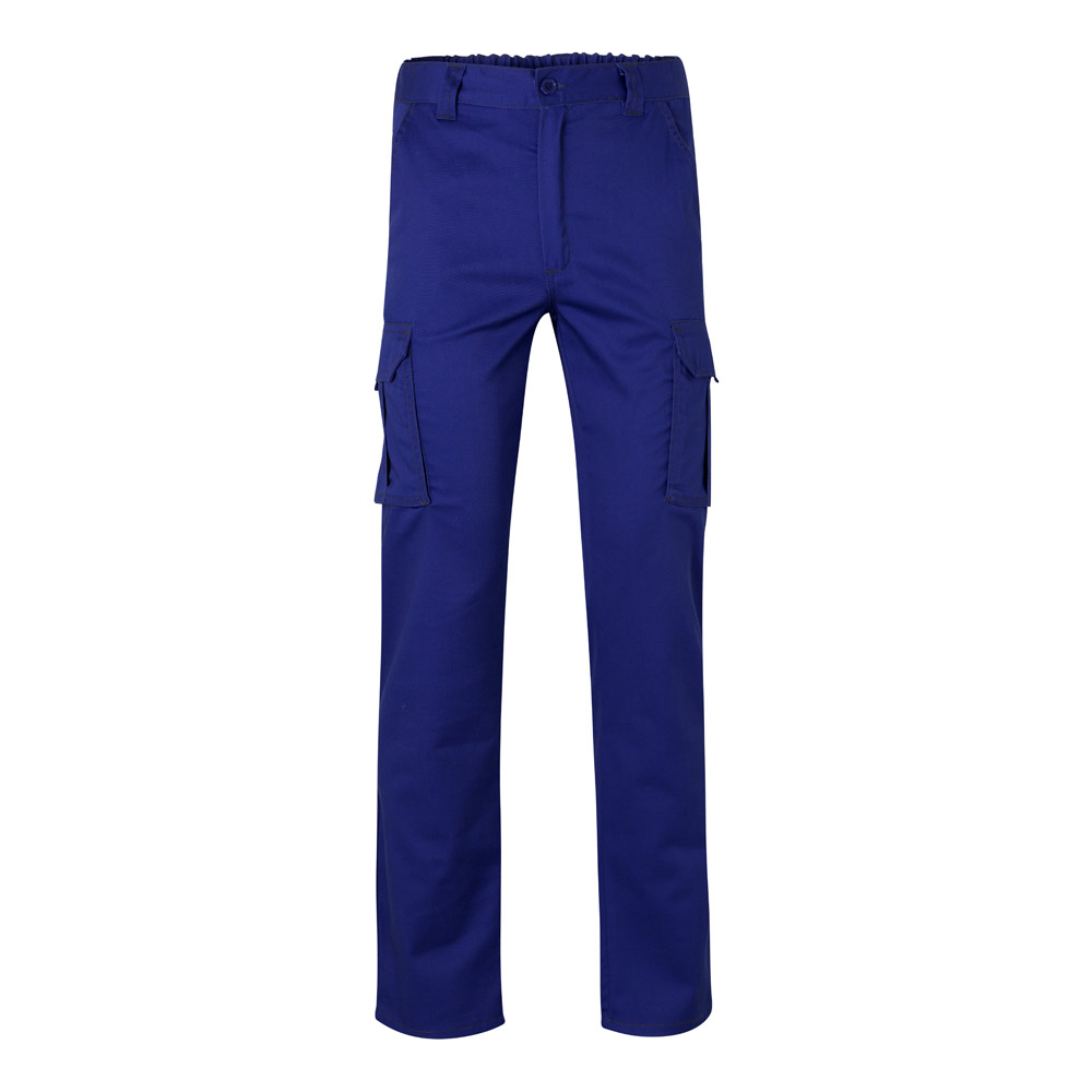 VL LUGH. Multi-pocket stretch trousers (240g/m²) in cotton (46%), EME (38%) and polyester (16%)