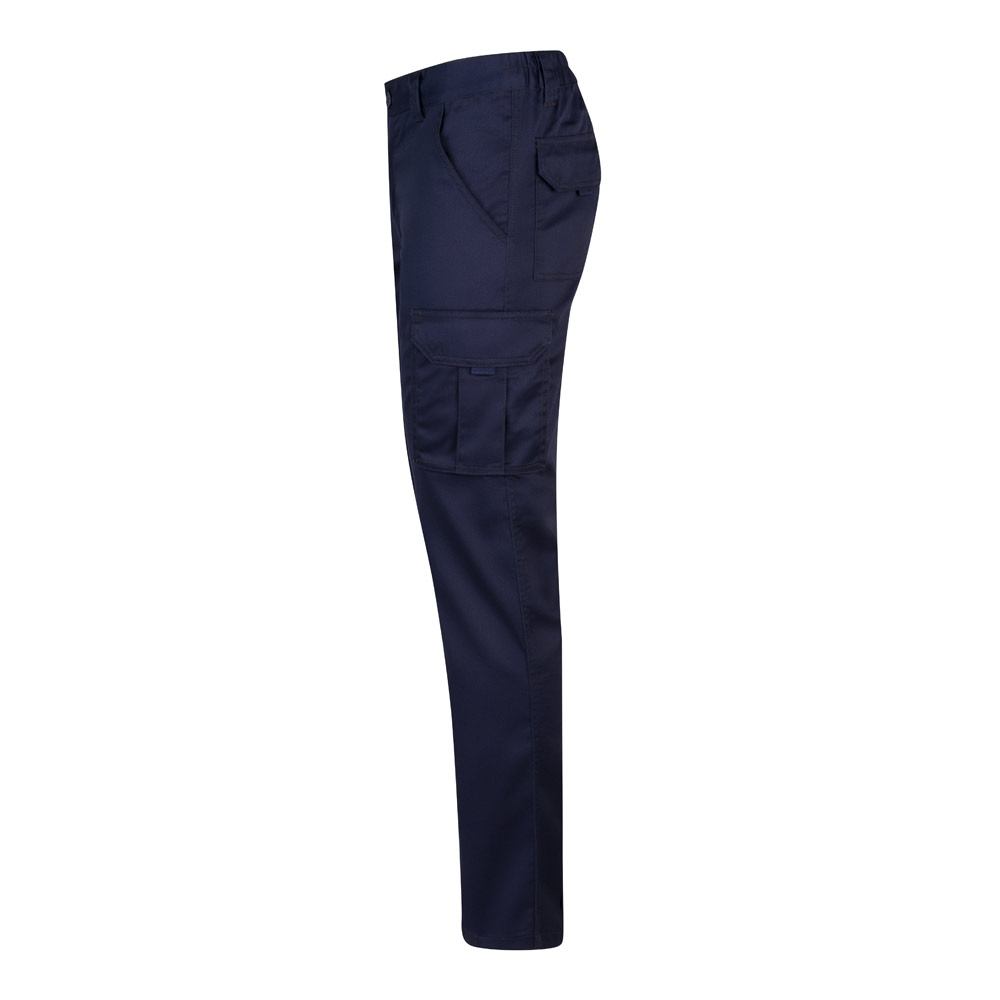 VL LUGH. Multi-pocket stretch trousers (240g/m²) in cotton (46%), EME (38%) and polyester (16%)