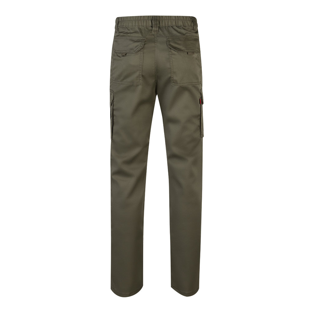 VL LUGH. Multi-pocket stretch trousers (240g/m²) in cotton (46%), EME (38%) and polyester (16%)