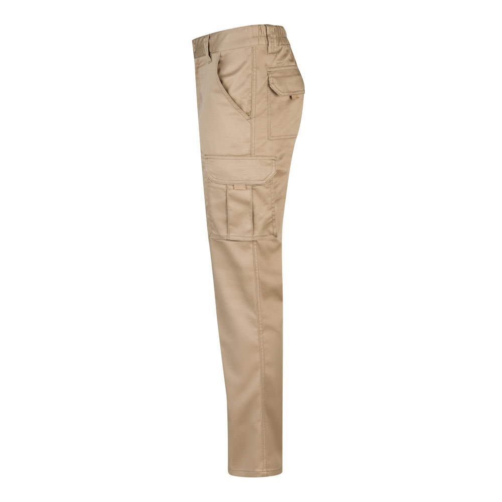 VL LUGH. Multi-pocket stretch trousers (240g/m²) in cotton (46%), EME (38%) and polyester (16%)