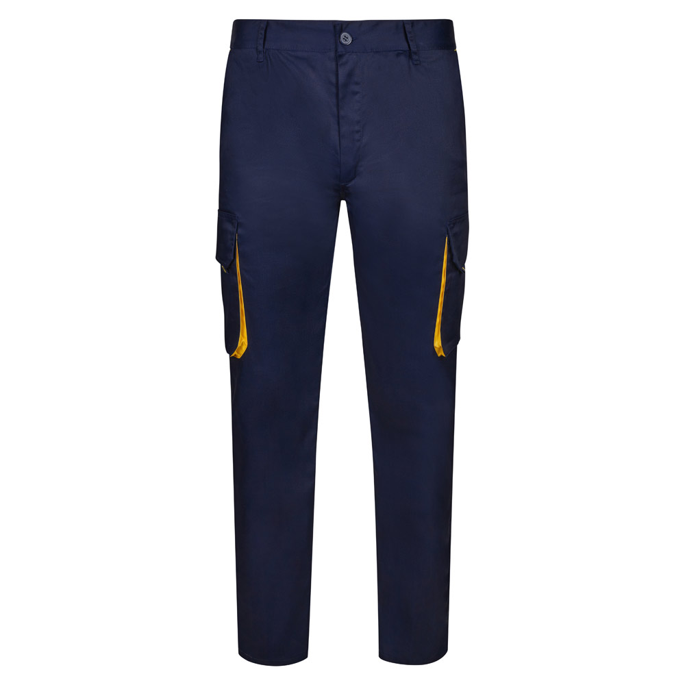VL HYPNOS. Two-tone multi-pocket twill trousers (200g/m²), in cotton (35%) and polyester (65%)