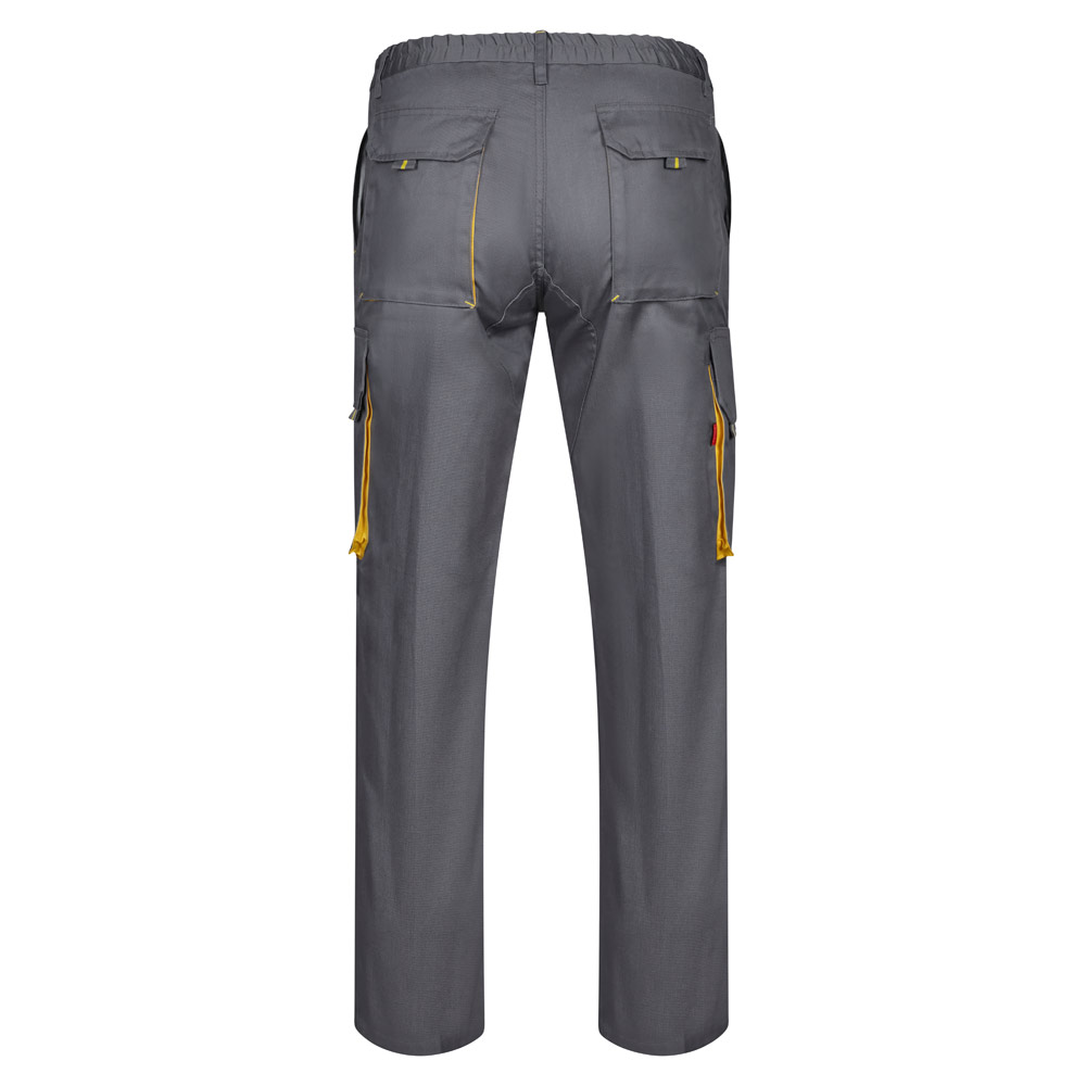 VL HYPNOS. Two-tone multi-pocket twill trousers (200g/m²), in cotton (35%) and polyester (65%)