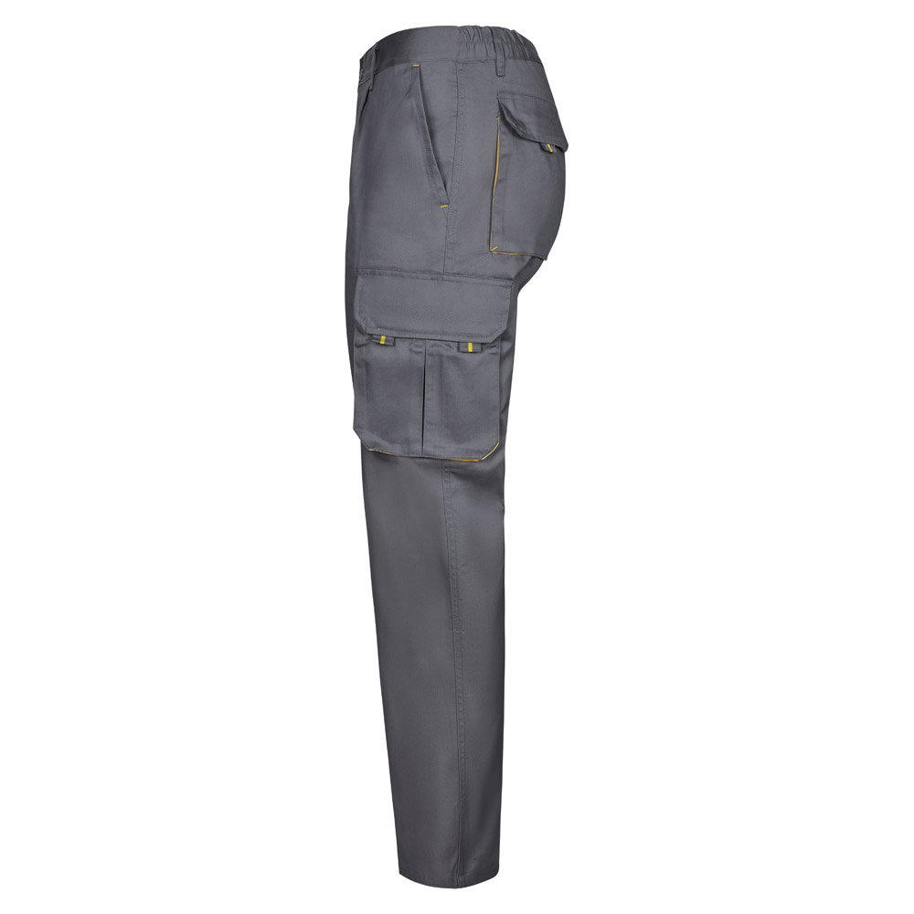 VL HYPNOS. Two-tone multi-pocket twill trousers (200g/m²), in cotton (35%) and polyester (65%)