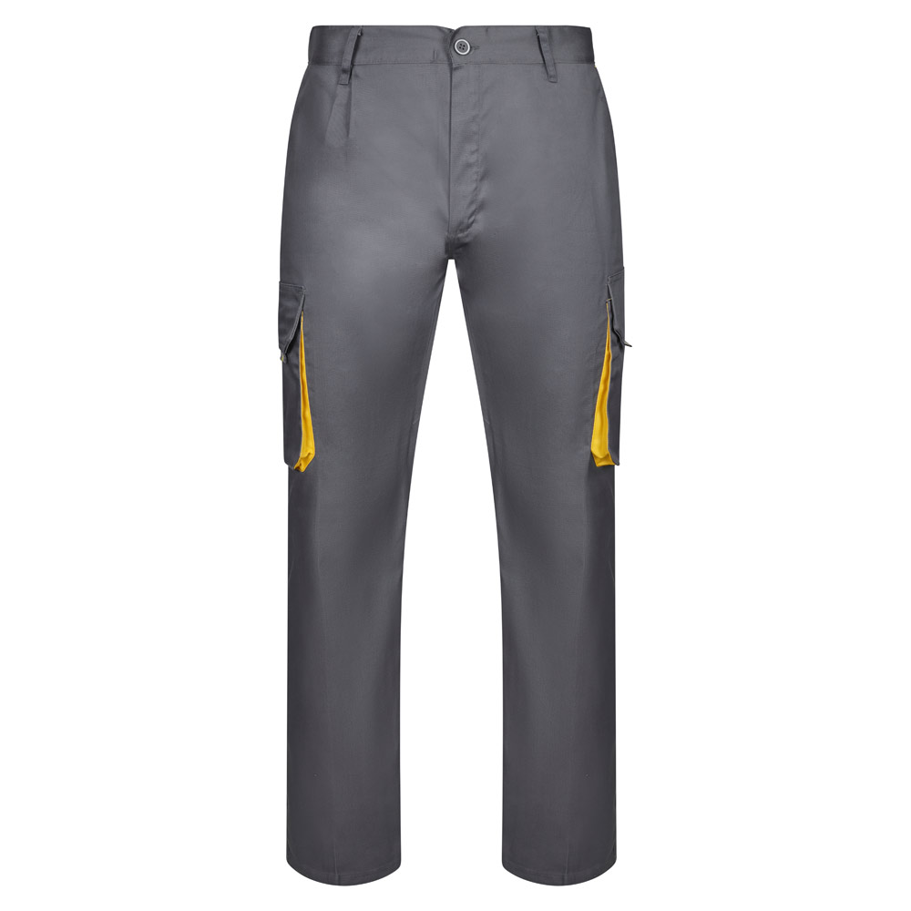 VL HYPNOS. Two-tone multi-pocket twill trousers (200g/m²), in cotton (35%) and polyester (65%)
