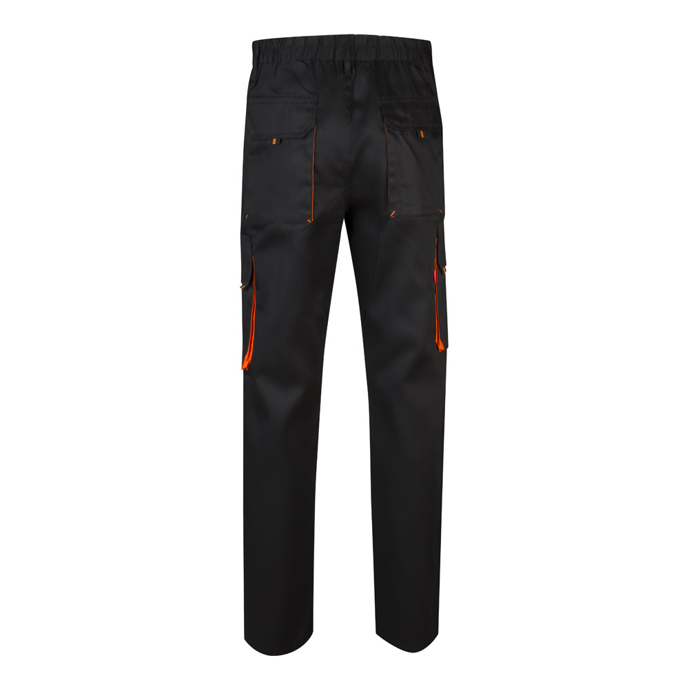 VL HYPNOS. Two-tone multi-pocket twill trousers (200g/m²), in cotton (35%) and polyester (65%)