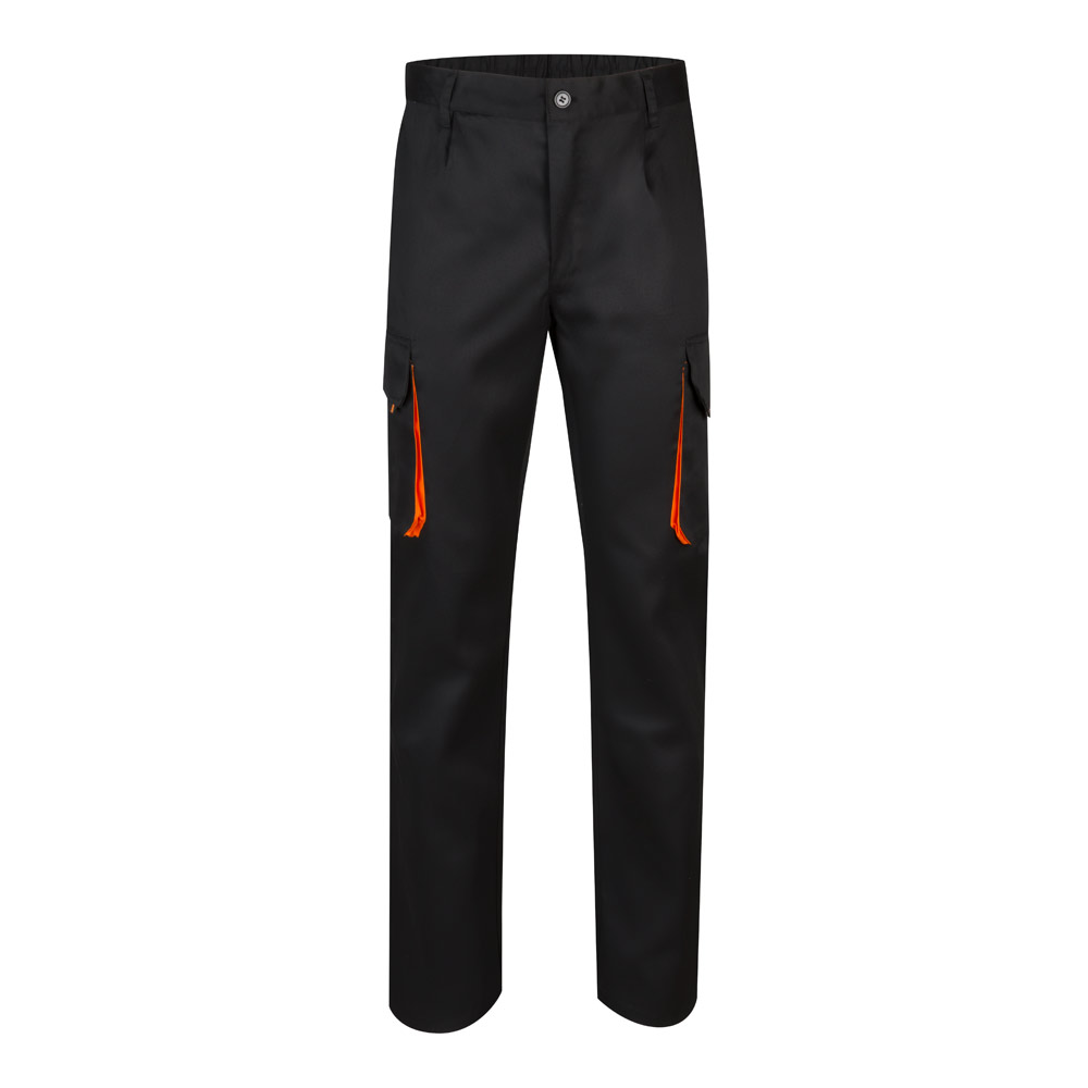 VL HYPNOS. Two-tone multi-pocket twill trousers (200g/m²), in cotton (35%) and polyester (65%)