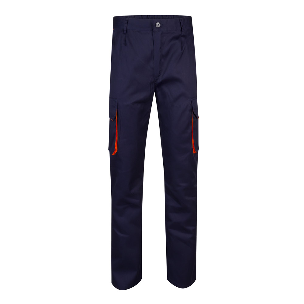 VL HYPNOS. Two-tone multi-pocket twill trousers (200g/m²), in cotton (35%) and polyester (65%)