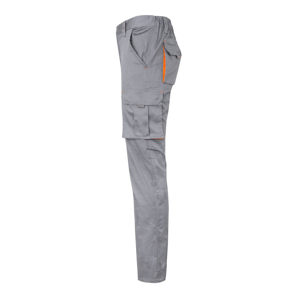 VL HYPNOS. Two-tone multi-pocket twill trousers (200g/m²), in cotton (35%) and polyester (65%)