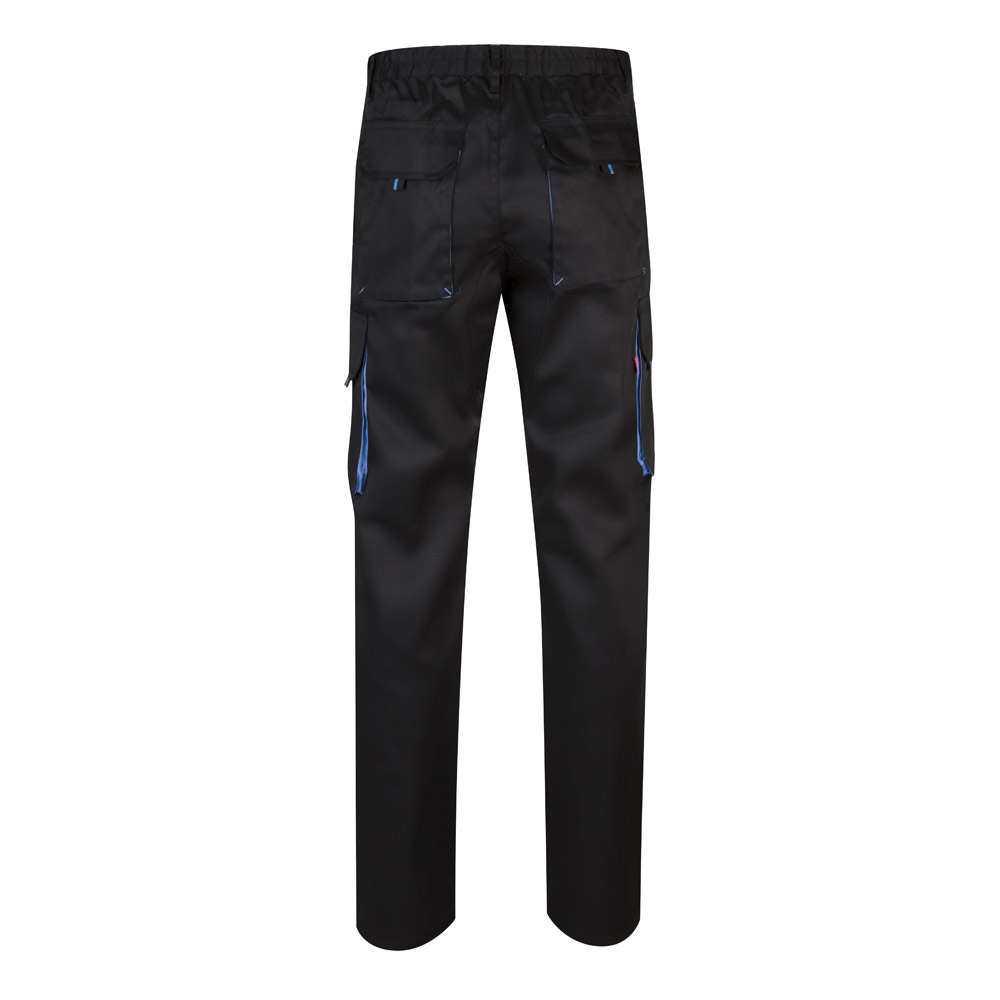VL HYPNOS. Two-tone multi-pocket twill trousers (200g/m²), in cotton (35%) and polyester (65%)