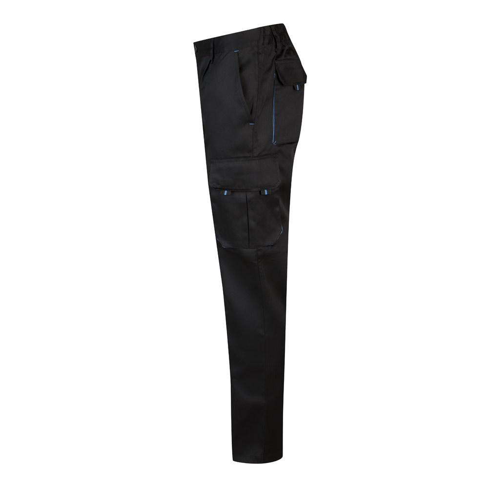 VL HYPNOS. Two-tone multi-pocket twill trousers (200g/m²), in cotton (35%) and polyester (65%)