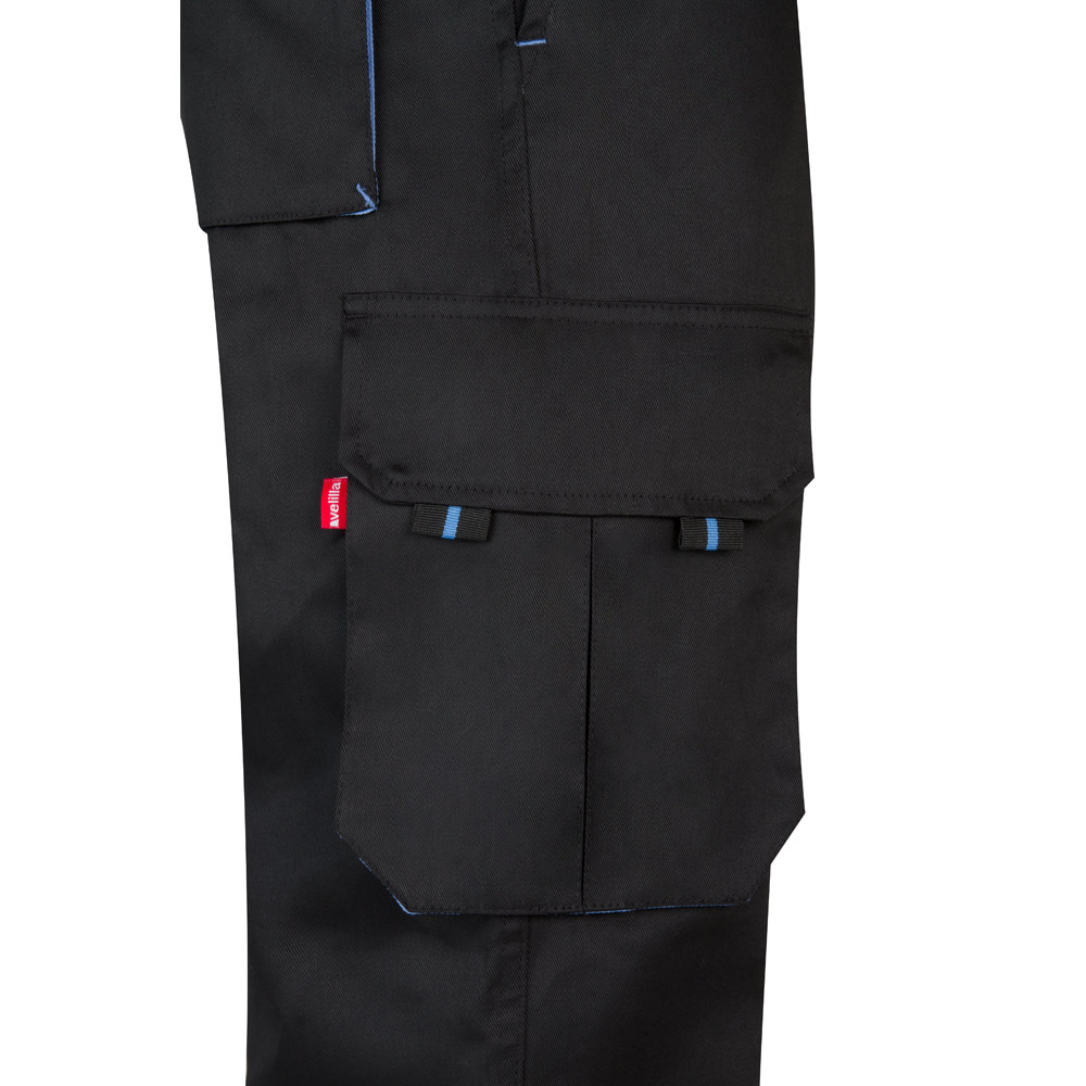 VL HYPNOS. Two-tone multi-pocket twill trousers (200g/m²), in cotton (35%) and polyester (65%)