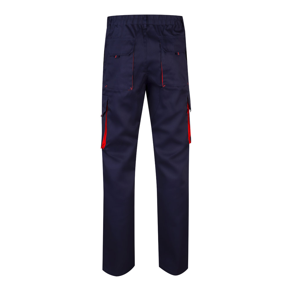 VL HYPNOS. Two-tone multi-pocket twill trousers (200g/m²), in cotton (35%) and polyester (65%)