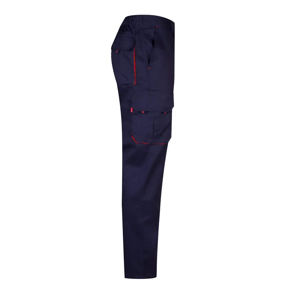 VL HYPNOS. Two-tone multi-pocket twill trousers (200g/m²), in cotton (35%) and polyester (65%)