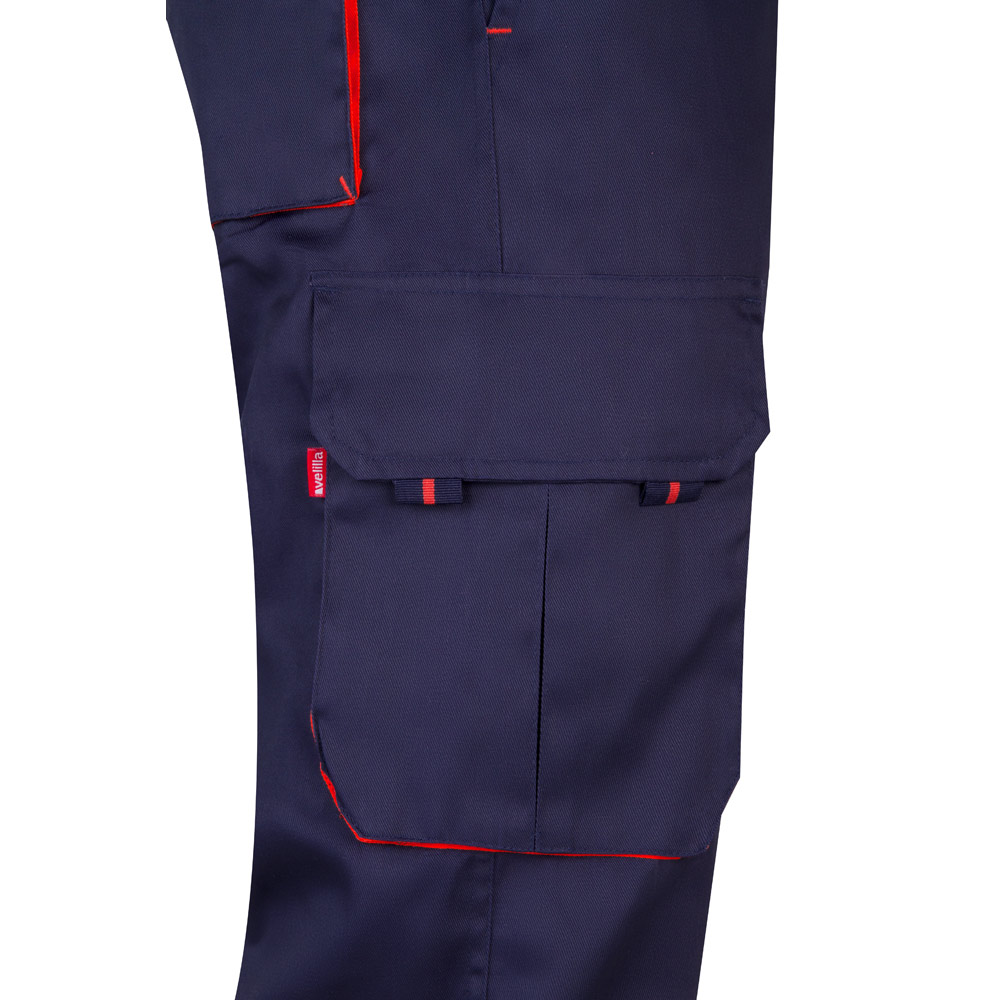 VL HYPNOS. Two-tone multi-pocket twill trousers (200g/m²), in cotton (35%) and polyester (65%)