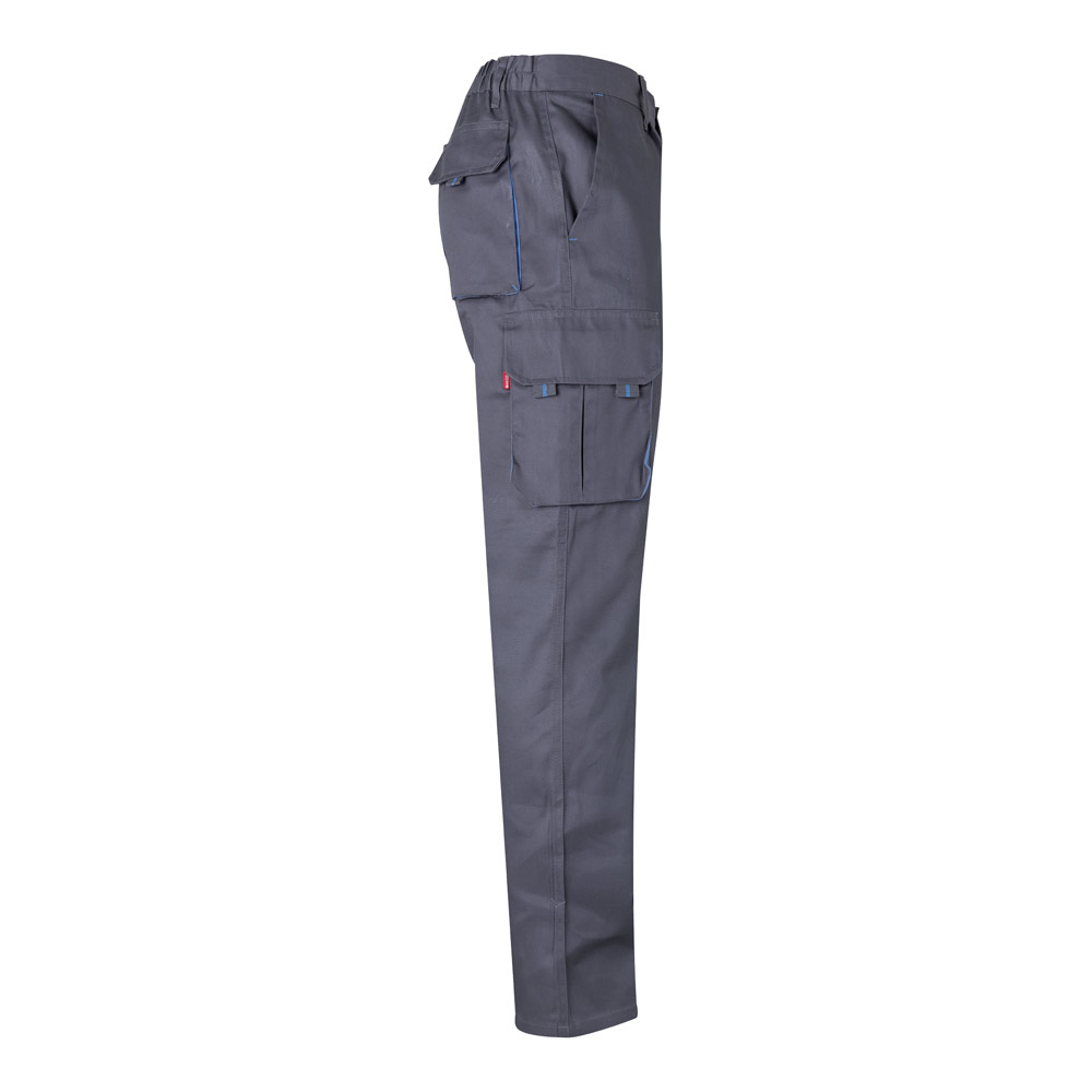 VL HYPNOS. Two-tone multi-pocket twill trousers (200g/m²), in cotton (35%) and polyester (65%)